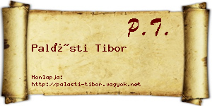 Palásti Tibor névjegykártya